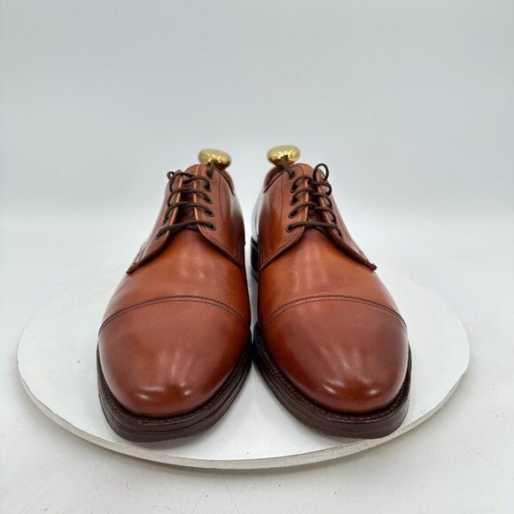 Polo Ralph Lauren Men UK 9.5D US 10D Brown Leather Cap Toe Derby England Shoe - Picture 3 of 11